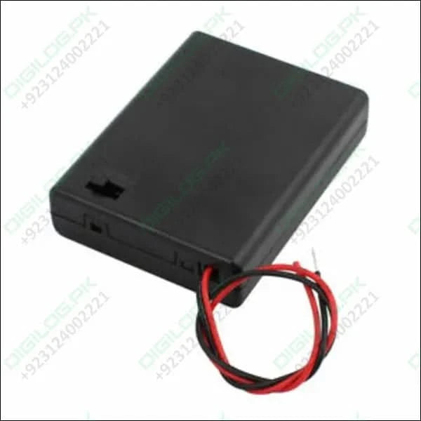 4 x 1.5V AA battery holder with cover and On/Off Switch - cell