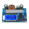 4A Buck-boost Converter Module Adjustable Buck Boost Board With LCD Display - with blue PCB, LCD display showing 14.90V and 1.315A, two blue terminal blocks, two buttons, and a heatsink.