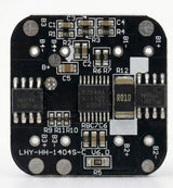 4s 10A BMS Battery Management System - Lithium Ion Protection Board ( Used ) - a square black circuit board with multiple surface-mount components, integrated circuits, and connection pads.