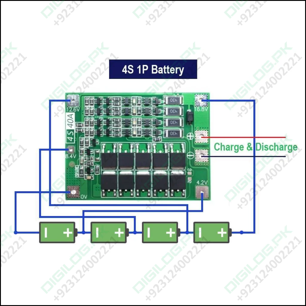 4s Bms 40a Li-ion Battery Protection Board Balanced Version