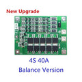 4s BMS 4s 40A BMS Li-ion Battery Protection Board Balanced Version 40 A BMS: - a rectangular green circuit board with multiple MOSFETs, resistors, and labeled voltage connection points.