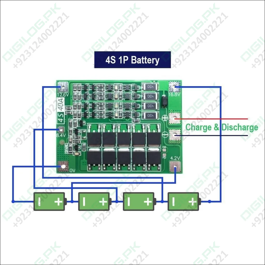 4s Bms 40a Li-ion Battery Protection Board Balanced Version
