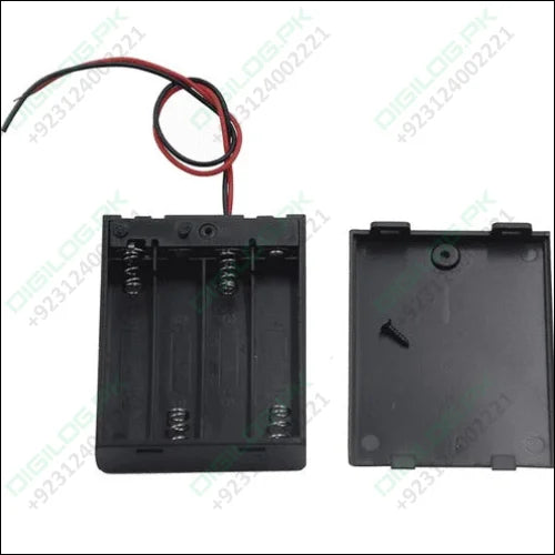 4 x 1.5V AA battery holder with cover and On/Off Switch - cell