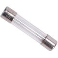 5 Amp 6mm X 30mm 250VAC Glass Fuse - a clear cylindrical glass fuse with metal end caps, one of which is etched with the text "1A 250V".
