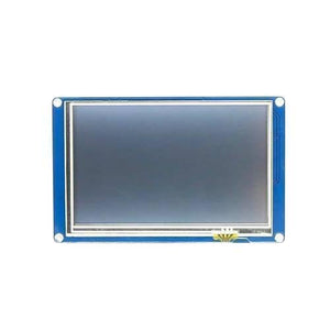 5 Inch LCD HMI TFT Intelligent Touch Display Module Nextion NX8048T050 - shown as a rectangular screen with a blue border and a small yellow ribbon cable.