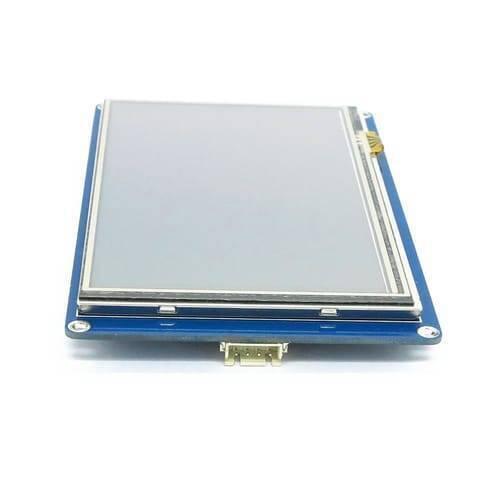 5 Inch LCD HMI TFT Intelligent Touch Display Module Nextion NX8048T050 - a rectangular screen mounted on a blue circuit board with a bottom connector.