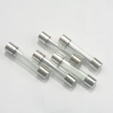 5 Pcs 6MMX21MM 35A Fuse - five cylindrical glass fuses with metal end caps arranged in a cluster against a plain white background.