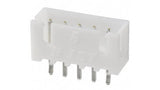5 Pin 2.5mm JST Xh Style PCB Mount Male Connector - shown as a white plastic five-pin header with vertical metal pins for PCB mounting.