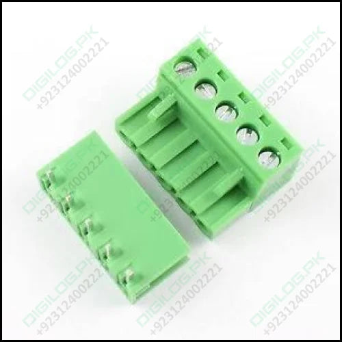 5 Pin Connector PCB Mount Right Angle Bent Screw Terminal