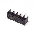 5 Pin Terminal Block Connector Straight Through Hole Black Barrier Terminal - five-position barrier-style connector with straight through-hole pins arranged in a single row.