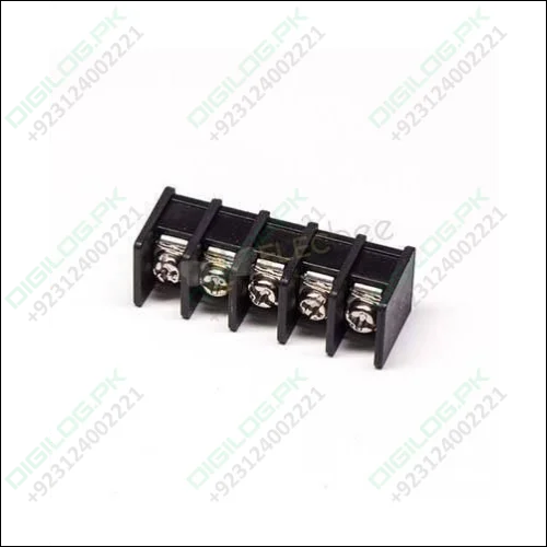 5 Pin Terminal Block Connector Straight Through Hole Black