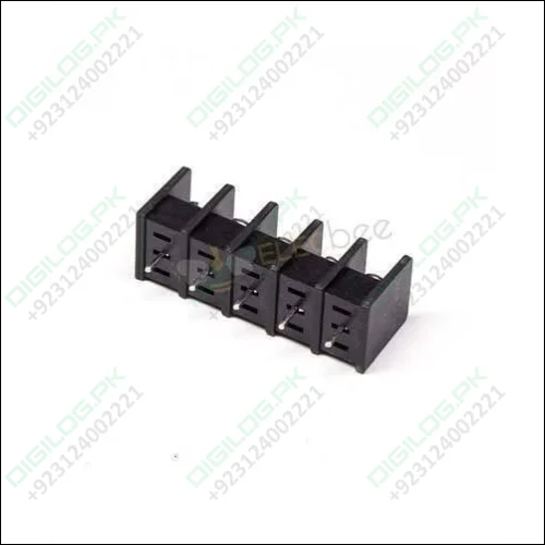 5 Pin Terminal Block Connector Straight Through Hole Black