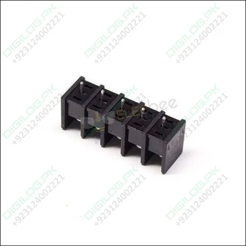 5 Pin Terminal Block Connector Straight Through Hole Black