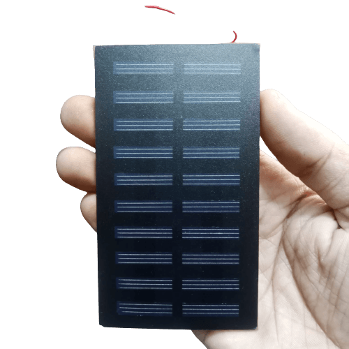 5 To 5.5V 0.22W Monocrystalline Small Solar Panel Plate Ed-djb-7025 - a rectangular black panel with two columns of solar cells.