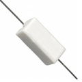 5 Watt 5% Resistor - a rectangular white ceramic component with a metallic wire lead extending from each end.