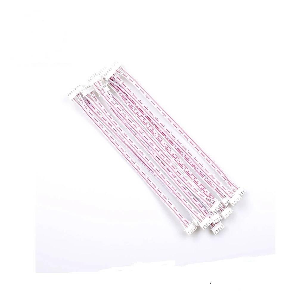 5 Wires 2.54mm Pitch Female To Female JST Xh Connector Cable Wire 6 Inch - shown as a bundle of white ribbon cables with white plastic connectors on both ends.