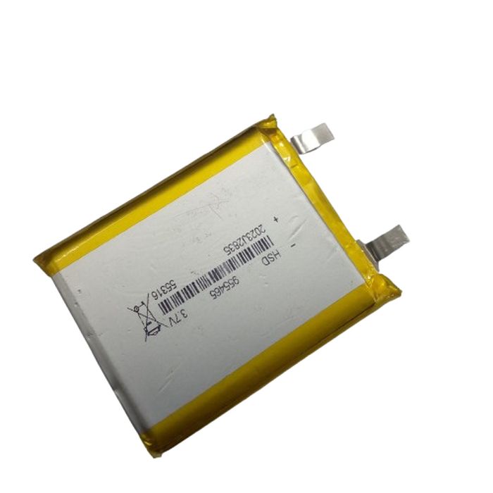 5000mAh 3.7V Lithium Ion Battery Price - a rectangular, silver-colored pouch cell with yellow tape edges and two metal contact tabs extending from one side.