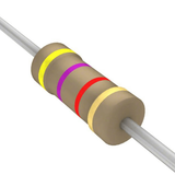 500 ohm 2W axial resistor with colour bands and gold tolerance band