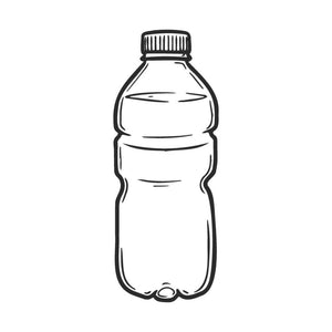 500ML Ctc Carbon Tetrachloride Cleaner Self Pickup Only - a black and white line art illustration of a plastic bottle with a ribbed screw cap.