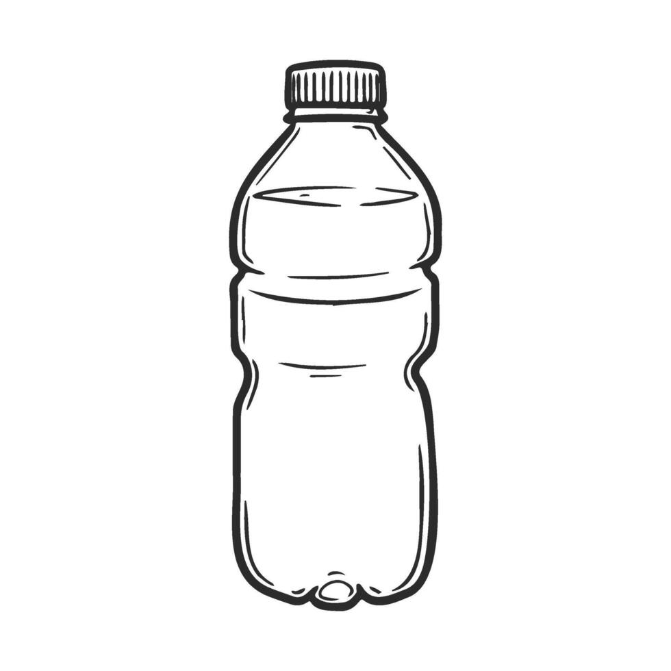 500ML Ctc Carbon Tetrachloride Cleaner Self Pickup Only - a black and white line art illustration of a plastic bottle with a ribbed screw cap.