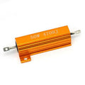 50W 470 ohm High Power Resistor - an orange rectangular aluminum-housed resistor with metal terminals on both ends and a mounting flange.