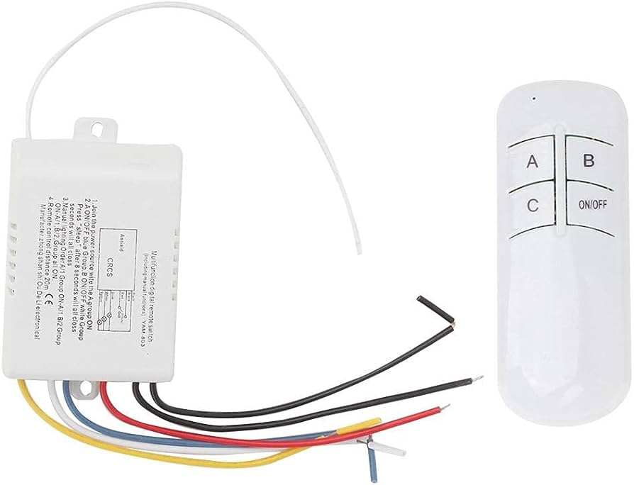 Remote Control Switch (3 Way On/Off 220V) Digital Wireless Wall/Receiver  Transmitter and Receiver Transmitter for Lights : Amazon.de: DIY & Tools