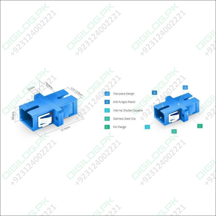 Sc Upc Adapter Connector Simplex Single Mode Plastic Fiber