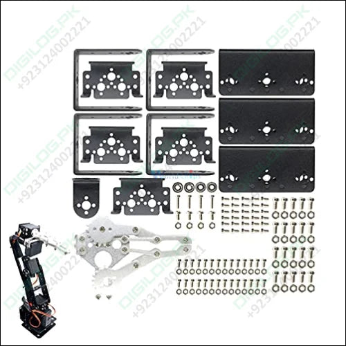 Aluminium Robot 6 DOF Arm Claw Mount Kit Mechanical Robotic Arm for Arduino