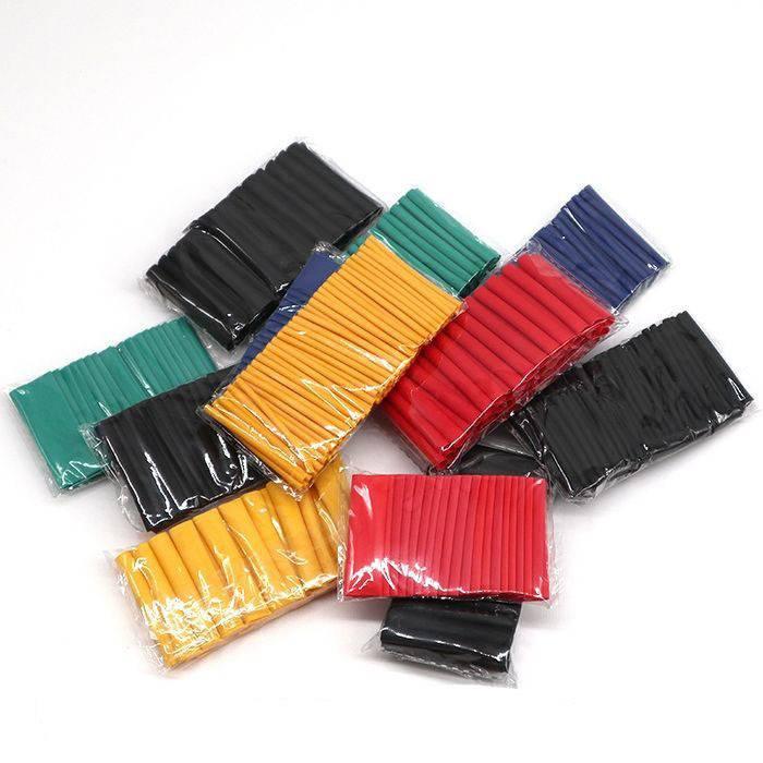 530pcs Heat Shrink Tubing Insulation Shrinkable Tubes Assortment Electronic Polyolefin Wire Cable Sleeve Kit Heat Shrink - an assortment of multi-coloured heat shrink tubes bundled in individual clear plastic packaging.