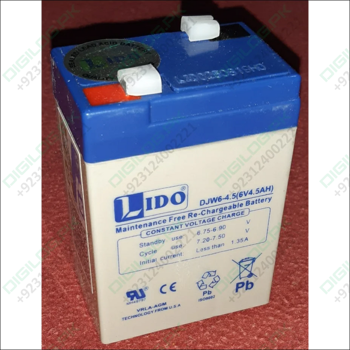 6V 4.5AH Rechargeable Battery in Pakistan