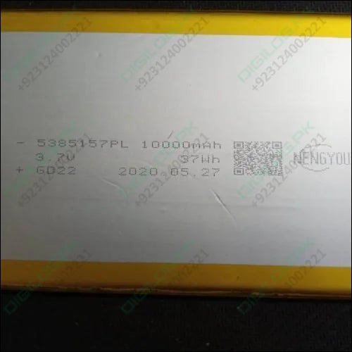 5385157pl 3.7v 10000mah Lithium Ion Battery Stock Lot