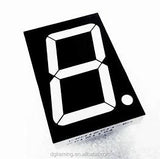 55MMX38MM Common Anode 7 Segment LED Display - a rectangular black component featuring a single white seven-segment digit and a circular decimal point.
