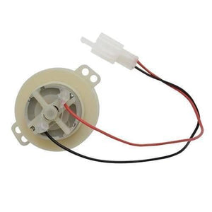 56 Eggs Tray Poultry Chicken Bird Eggs 12V Incubator Turner Tray With Turning Motor - a round, cream-coloured electric motor with a red and black wire connector.