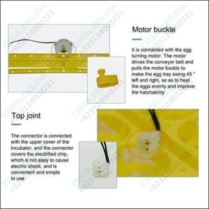 56 Eggs Tray Poultry Chicken Bird 12v Incubator Turner