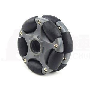 58mm Omni Wheel Universal Wheel - a grey circular wheel featuring multiple small black rollers mounted around its edge with visible metal screws.