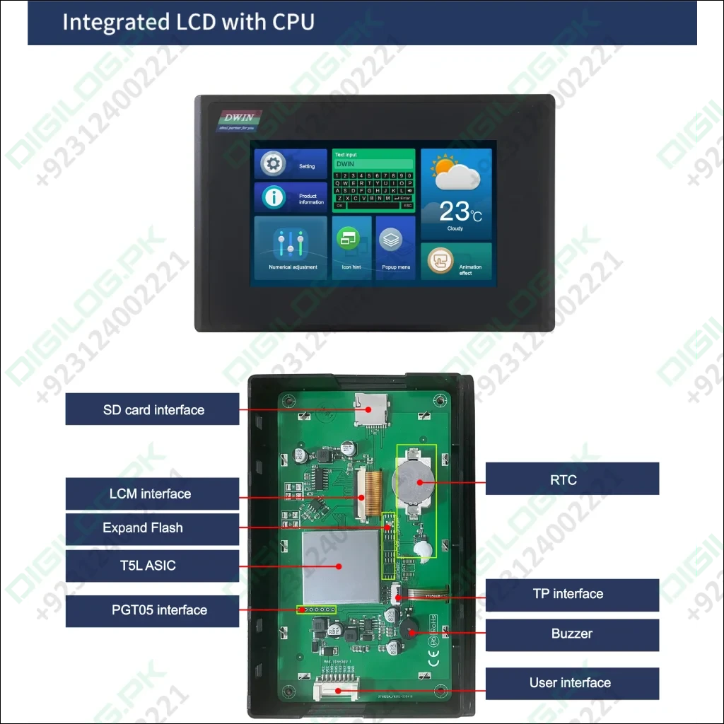 5 Inch With Enclosure Hmi Display Dmg80480c050 15wtr
