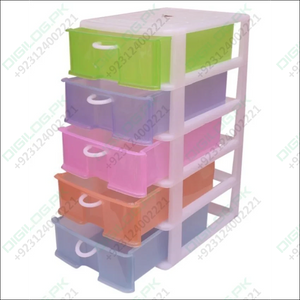 Stackable 5 Drawers Layers Set Shoe Makeup Jewelry Storage