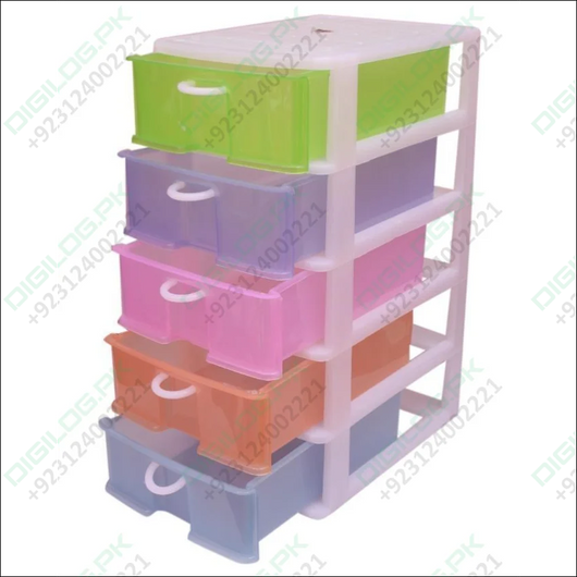 Stackable 5 Drawers Layers Set Shoe Makeup Jewelry Storage