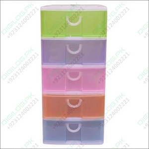 Stackable 5 Drawers Layers Set Shoe Makeup Jewelry Storage