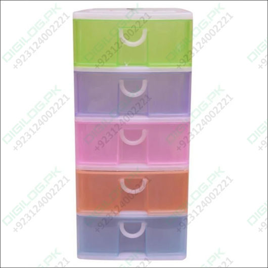 Stackable 5 Drawers Layers Set Shoe Makeup Jewelry Storage