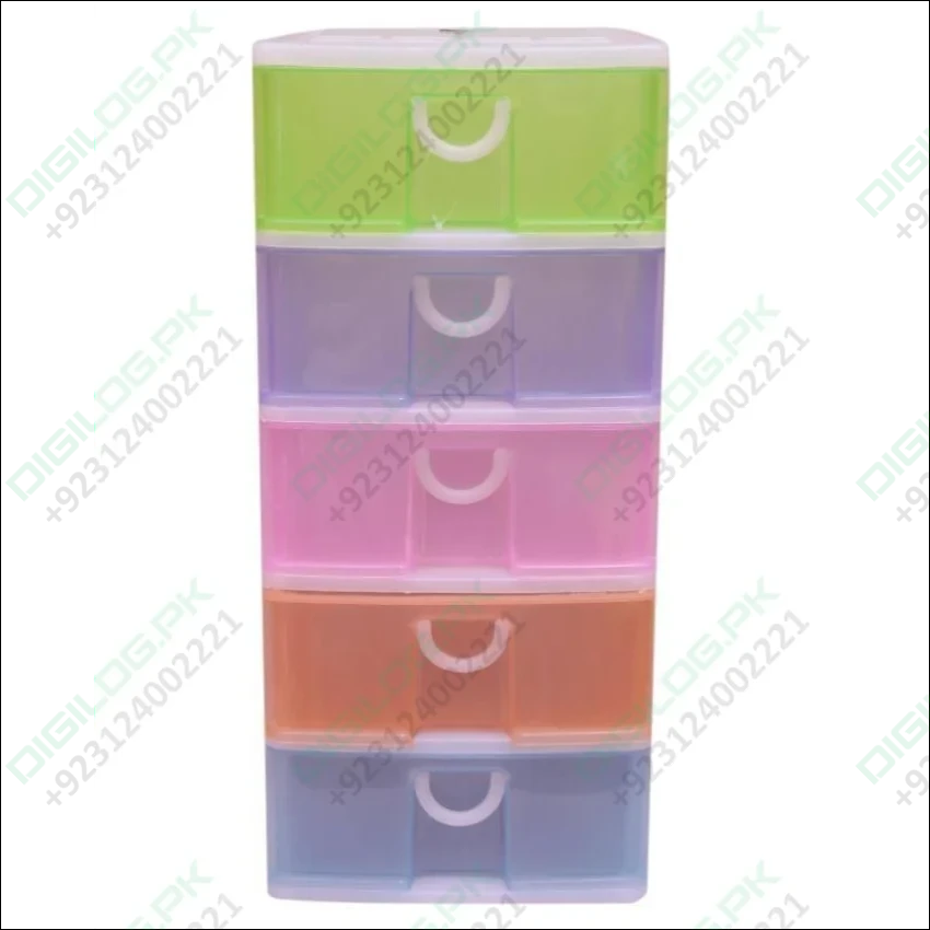 Stackable 5 Drawers Layers Set Shoe Makeup Jewelry Storage
