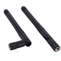 Two black Wi-Fi antennas with threaded connectors for Wemos D1 Mini and Mini Pro External