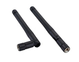 Two black Wi-Fi antennas with threaded connectors for Wemos D1 Mini and Mini Pro External