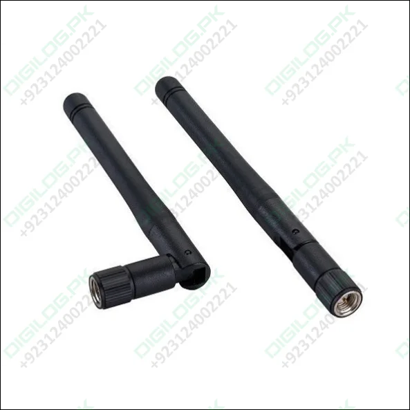 Two black Wi-Fi antennas with threaded connectors for Wemos D1 Mini and Mini Pro External