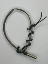 5k NTC Waterproof Temperature Sensor Probe - with a silver metal tip, black wire, and a clear plastic tube coiled and secured with the wire.