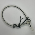 5k NTC Waterproof Temperature Sensor Probe With Plastic Tube - shown as a black sensor probe connected to a long, clear, flexible plastic tube.