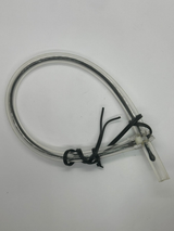 5k NTC Waterproof Temperature Sensor Probe With Plastic Tube - shown as a black sensor probe connected to a long, clear, flexible plastic tube.