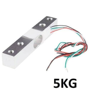 5kg Range Aluminum Weighing Sensor Load Cell Sensor Yzc-133 - a silver-colored rectangular metal bar with mounting holes and a four-wire cable attached.