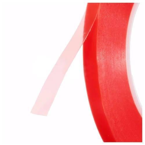 5mm 5 Meter Transparent Adhesive Double Sided Tape For Mobile LCD & Touch Screen - shown as a close-up of a roll of red-backed adhesive tape.