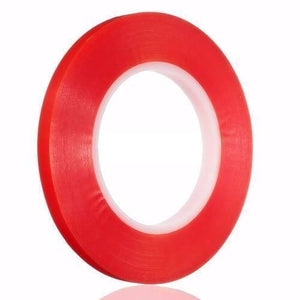 5mm 5 Meter Transparent Adhesive Double Sided Tape For Mobile LCD & Touch Screen - shown as a single roll of clear tape with a red protective backing.